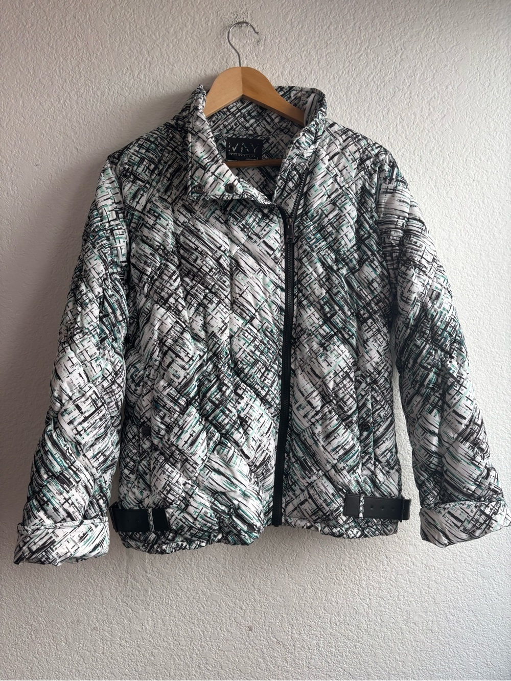 Marc New York Andrew Mark Quilted Pattern Puffer Jacket Womens Size Large